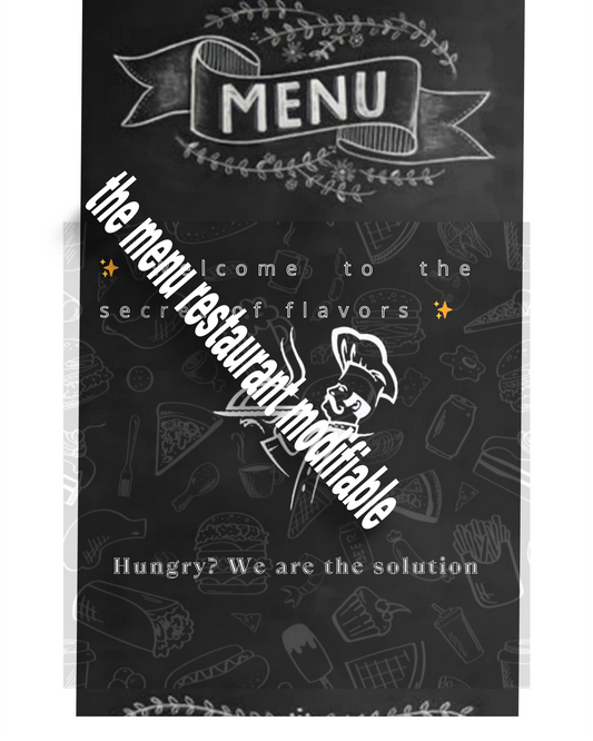 menu restaurant - TheMenuRestaurantModifiable